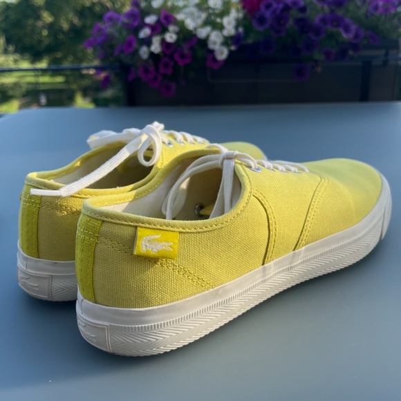 Lacoste Yellow Canvas Sneakers - Picture 3 of 9